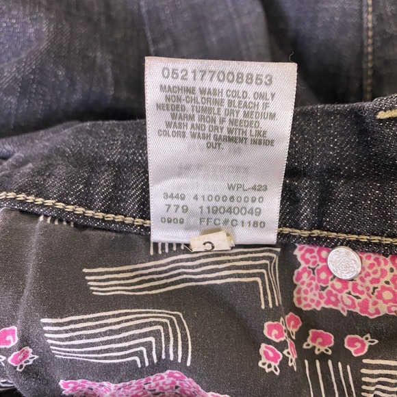 Levis 421 Skinny Jeans Women's W30 Black Dark Wash Distressed Indigo Low Rise - Picture 4 of 16